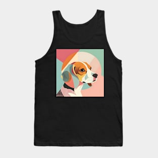 Retro Beagle: Pastel Pup Revival Tank Top